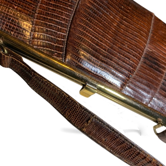 Vintage Brown Textured Clutch (item#b130) - Picture 7 of 7